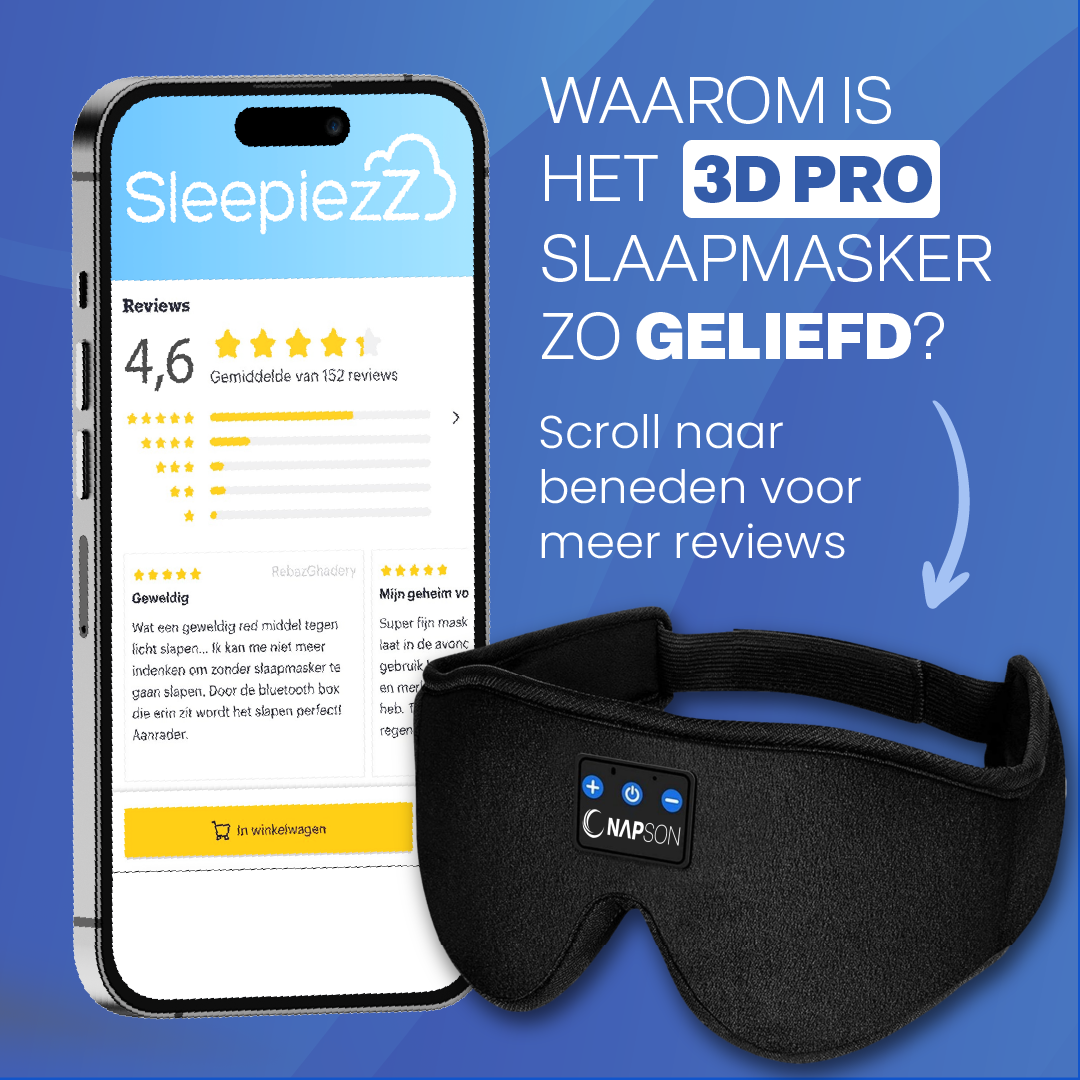 Slaapmasker met Bluetooth 3D | 100% Verduisterend | Napson